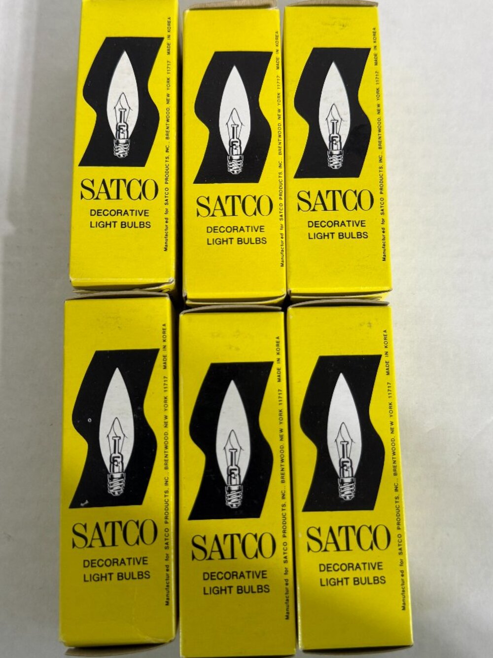 LOT 6 SATCO S3277 60WTT -120V Frosted And Decorative Candelabra Light Bulb  SATC